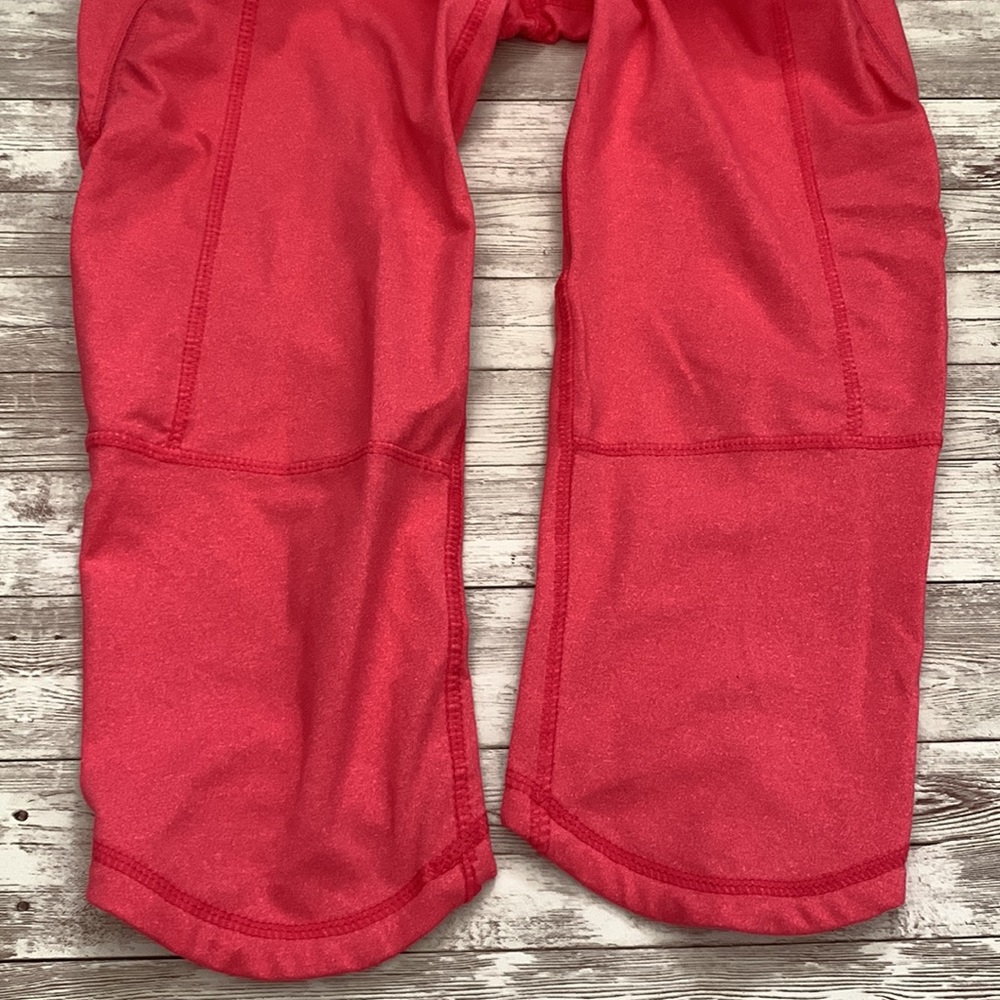 Kyodan Coral Pink Midrise Crop Length Leggings - Picture 3 of 8